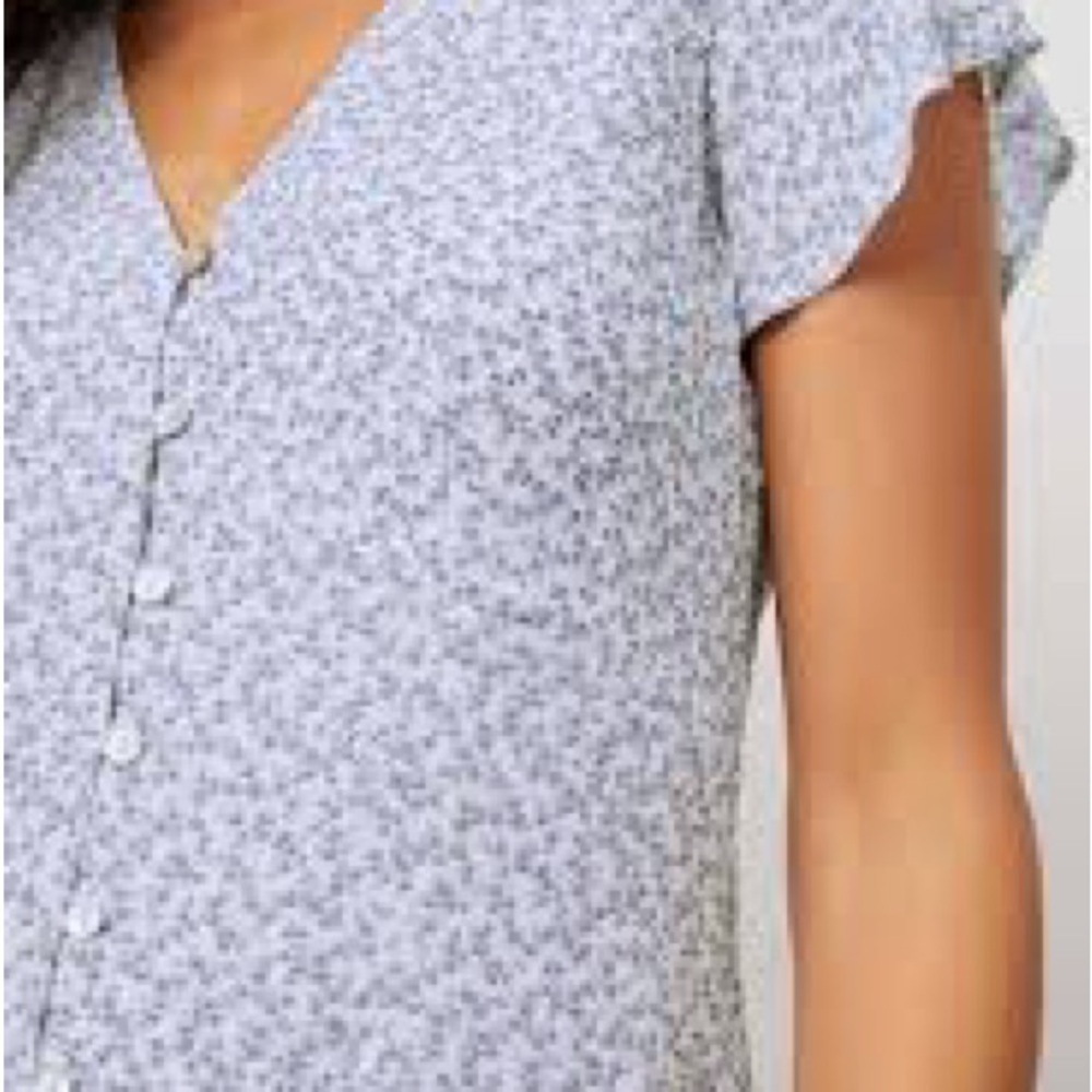 Rails Helena Blue Garden Floral Button Front Mini Dress Size S - Picture 4 of 13